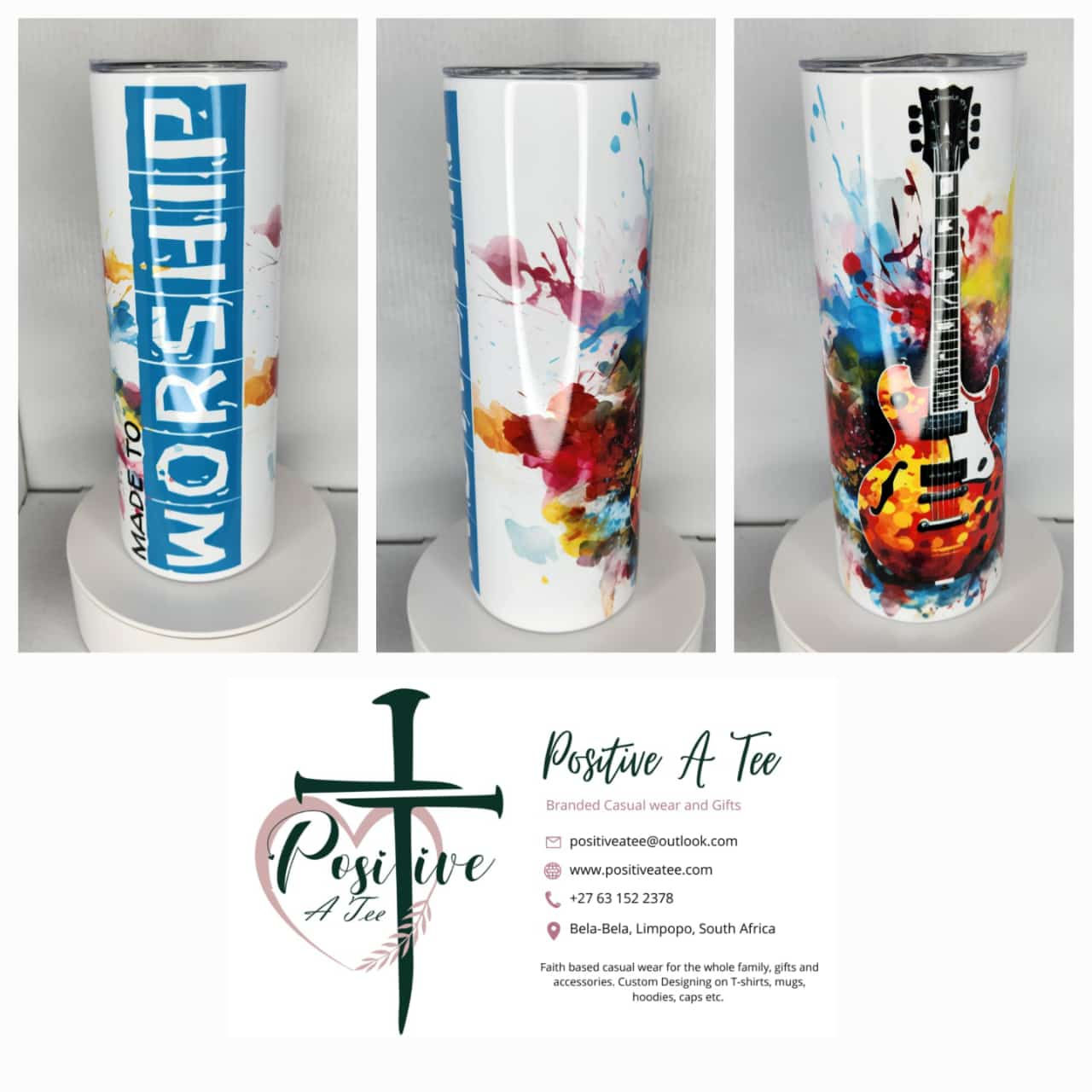 Made to worship guitar Tumbler 600ml