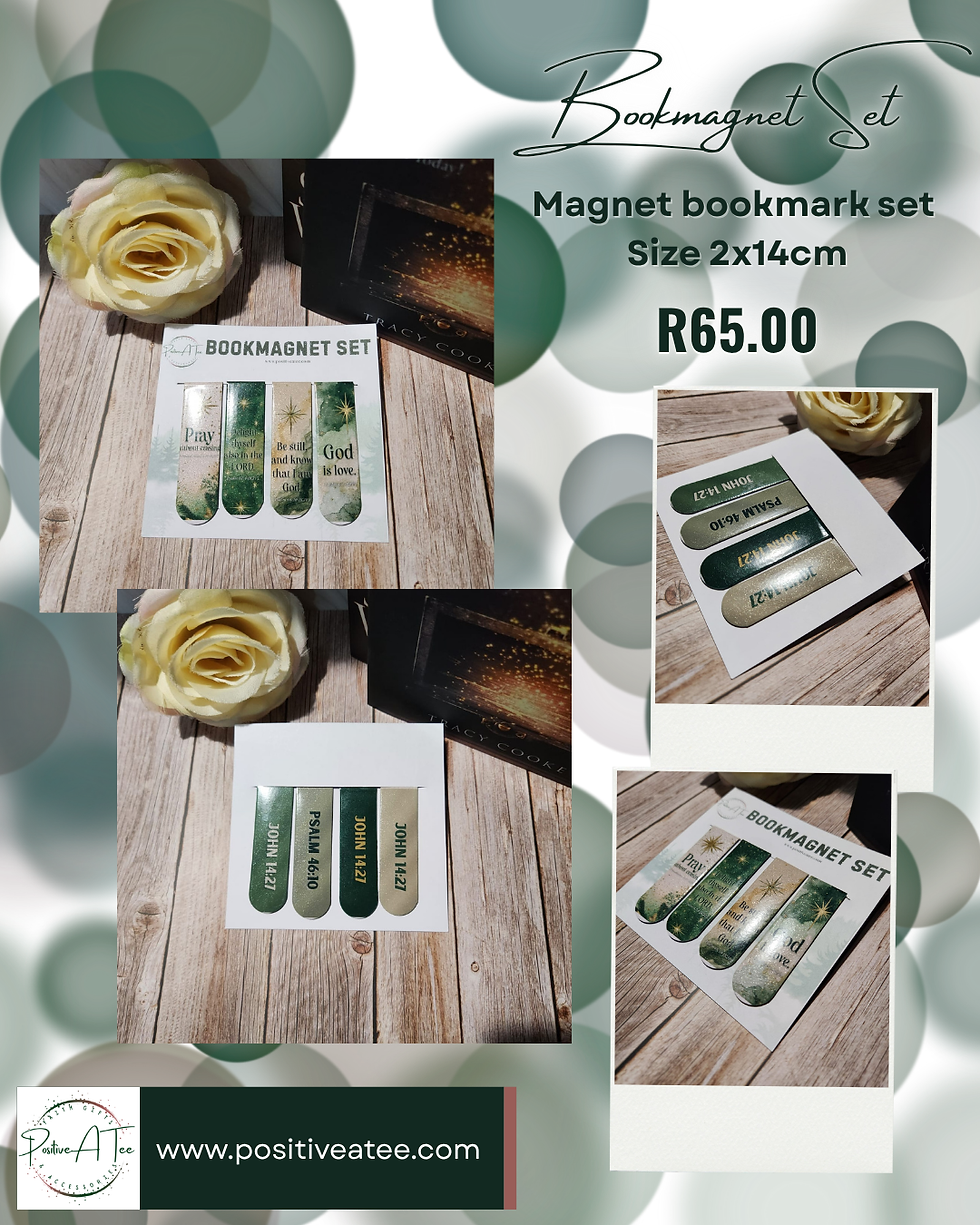 Bookmagnet Set of 4 Green Grace
