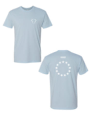 Cotton T-Shirt - Colonial Stars - Light Blue