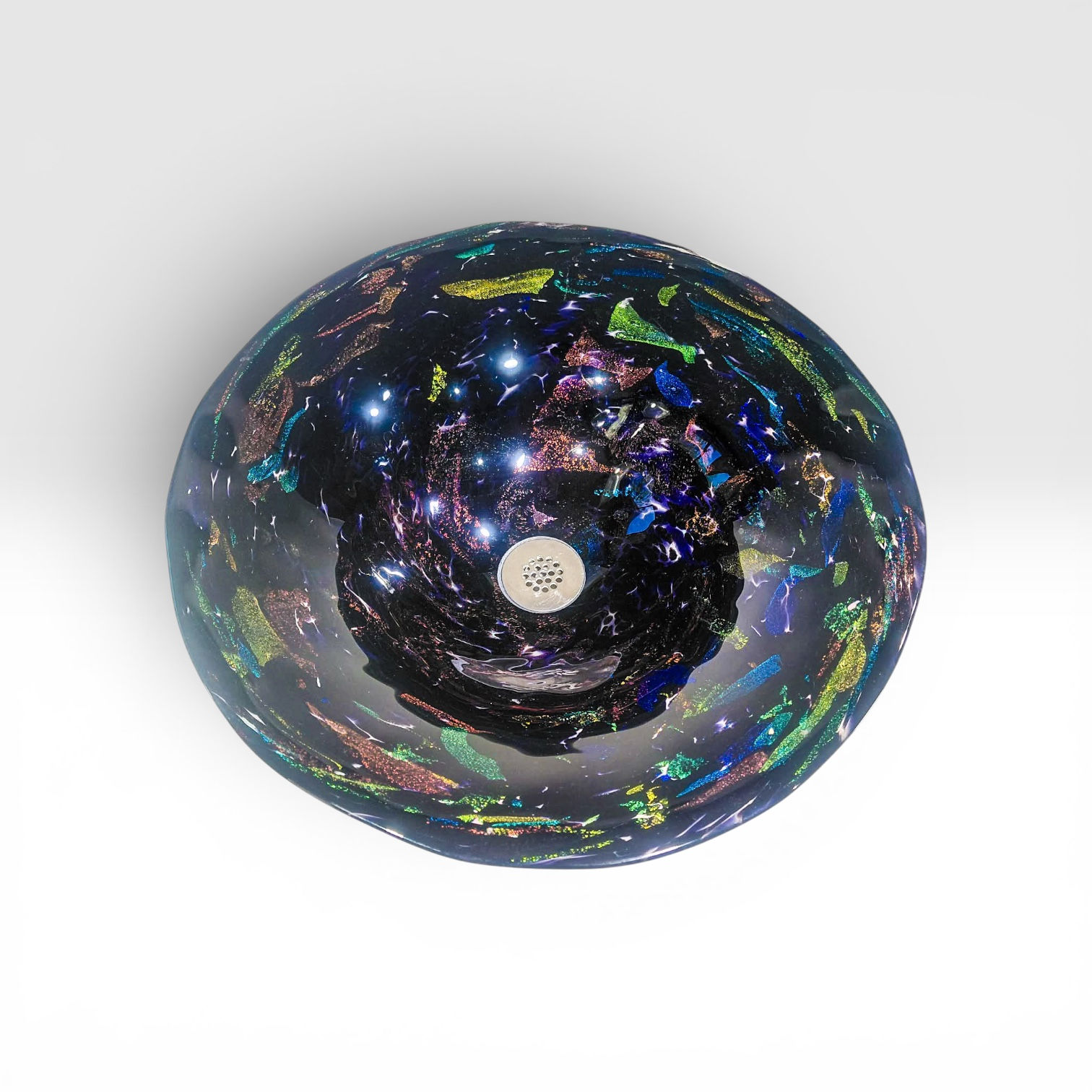 Nishitha #2 - Hand-Blown Glass Vessel Sink