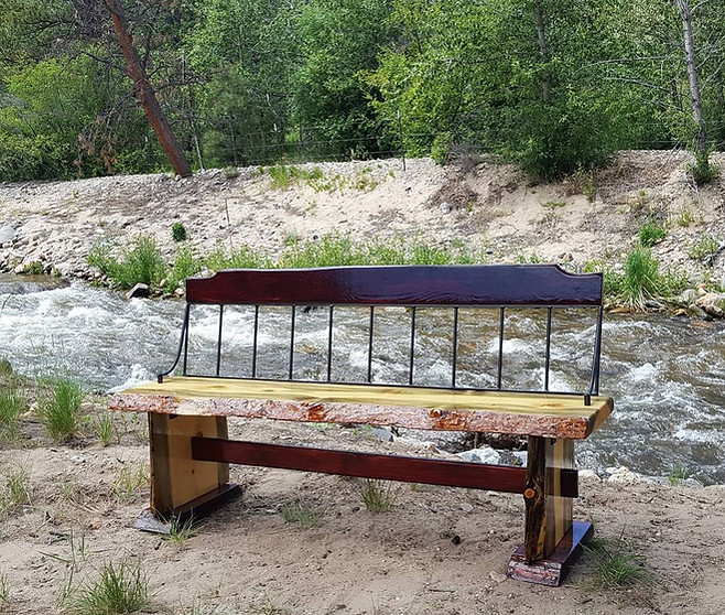 Live Edge Slab Bench