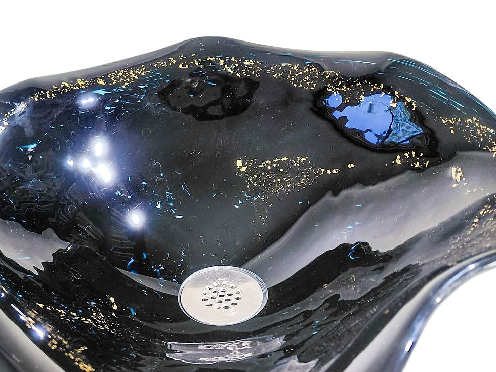 Thumbnail: 24k Gold #6 - Hand-Blown Glass Vessel Sink