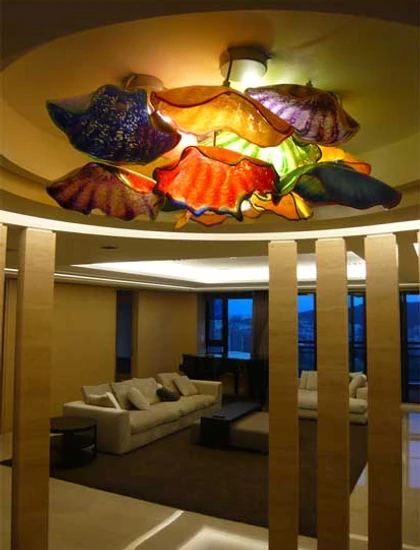 Blown Glass Chandelier | Artisan Glass Lighting | Art Glass Chandelier | Hand Blown Glass Chandelier