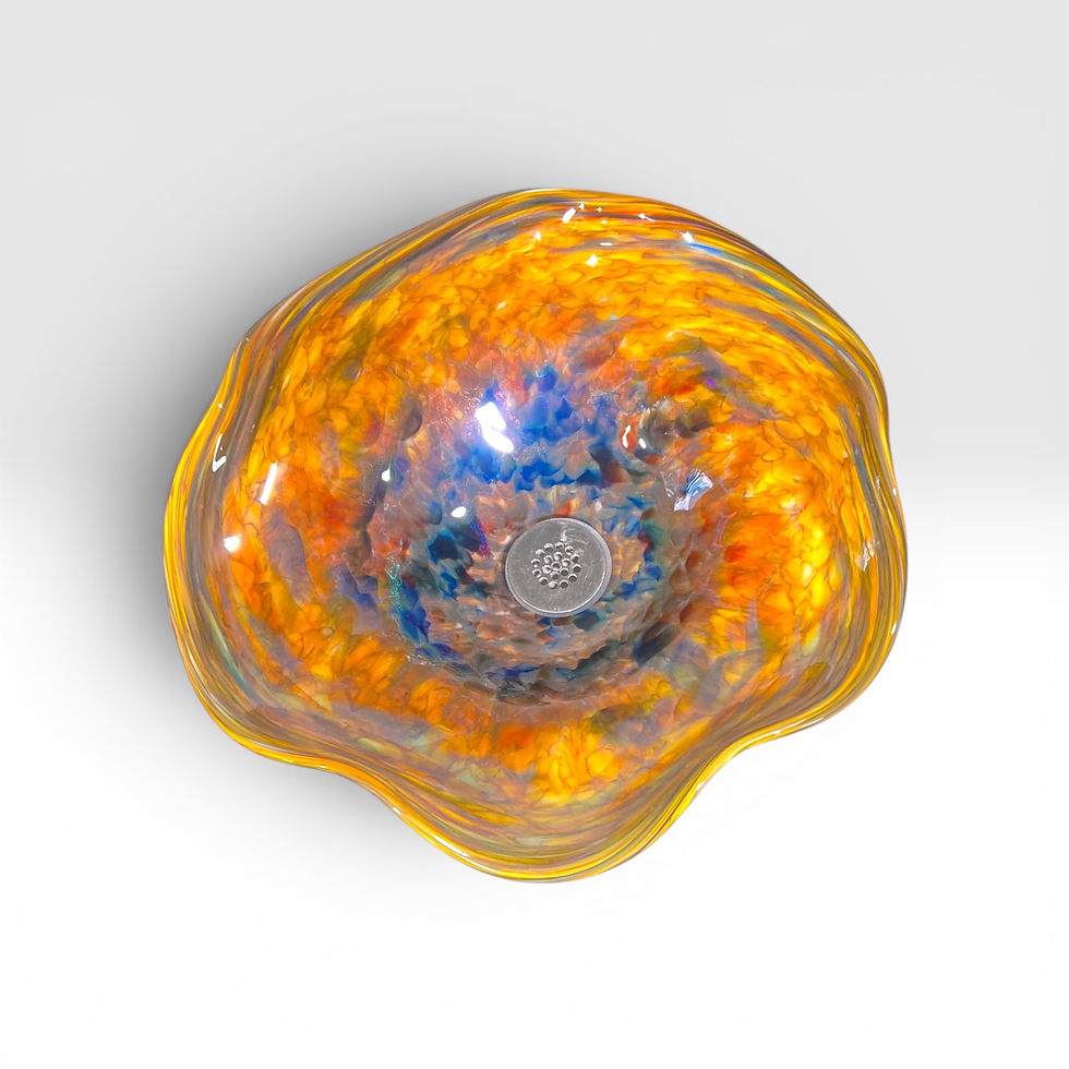 Thumbnail: Golden Moments #2 - Hand-Blown Glass Vessel Sink