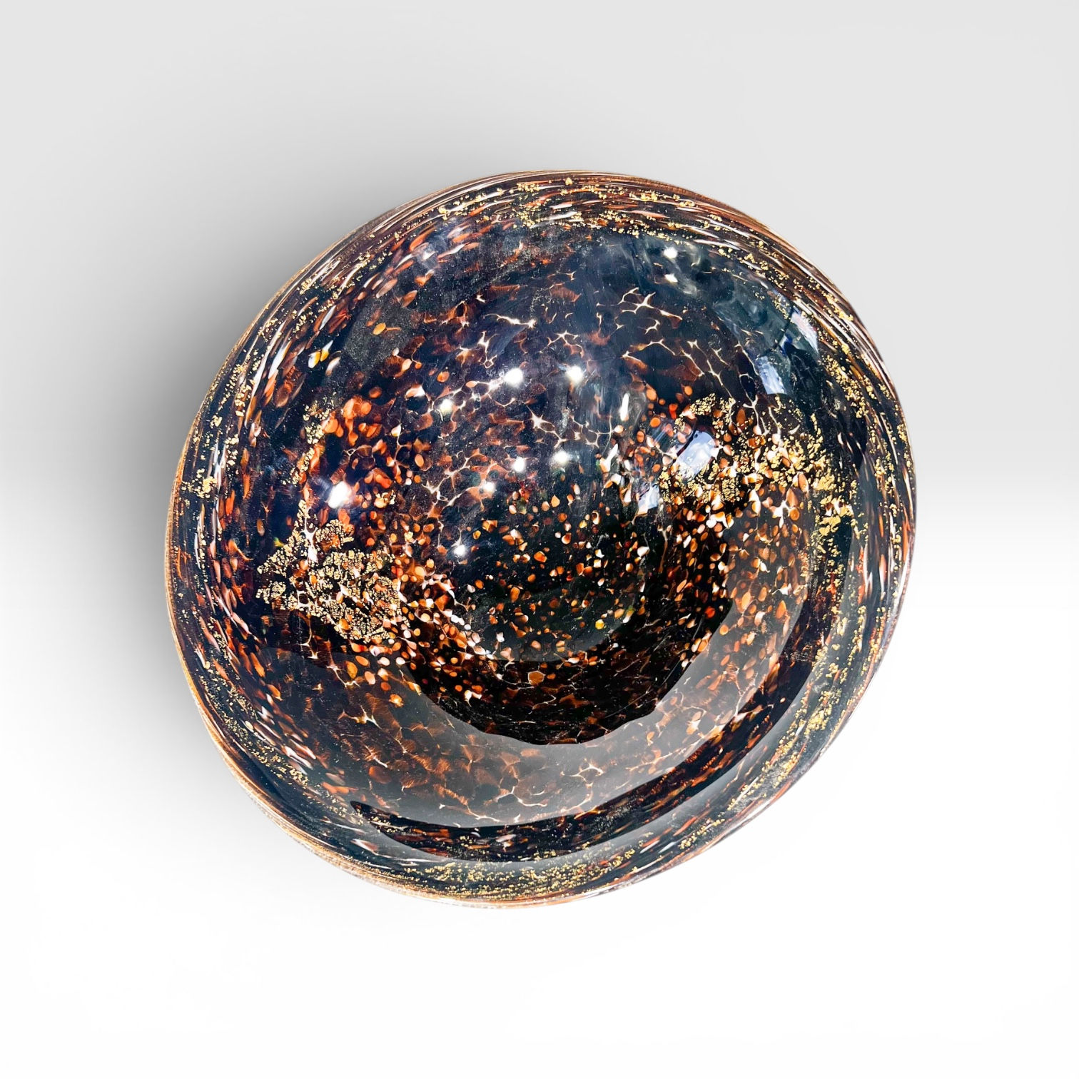 Golden Amber #4 - Hand-Blown Glass Vessel Sink