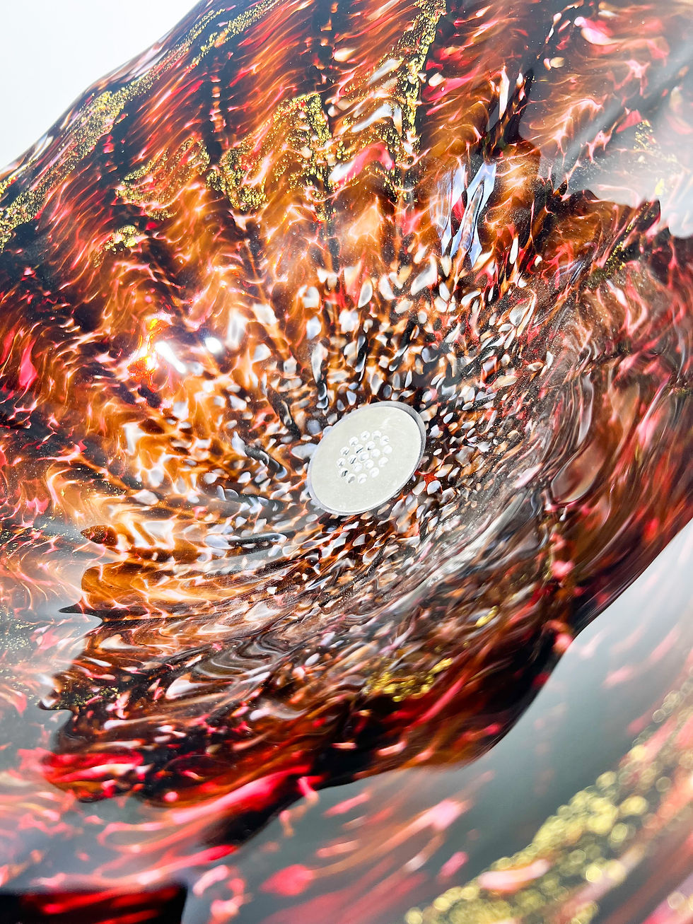Thumbnail: Golden Amber #3 - Hand-Blown Glass Vessel Sink