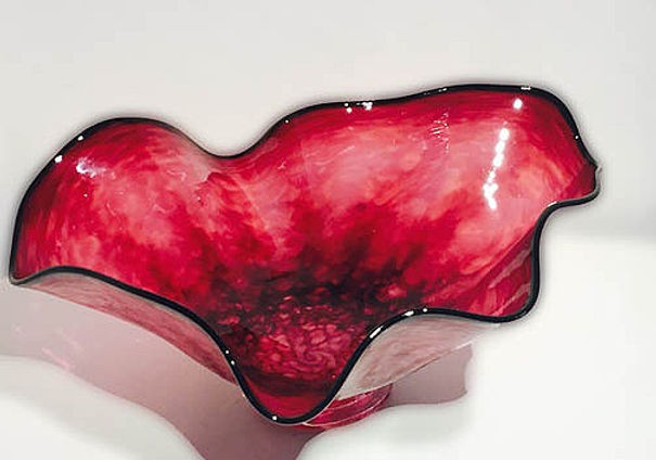 Hand Blown Glass Platters | Blown Glass Bowl | Sculptural Blown Glass Wall Art | Blown Glass Platters