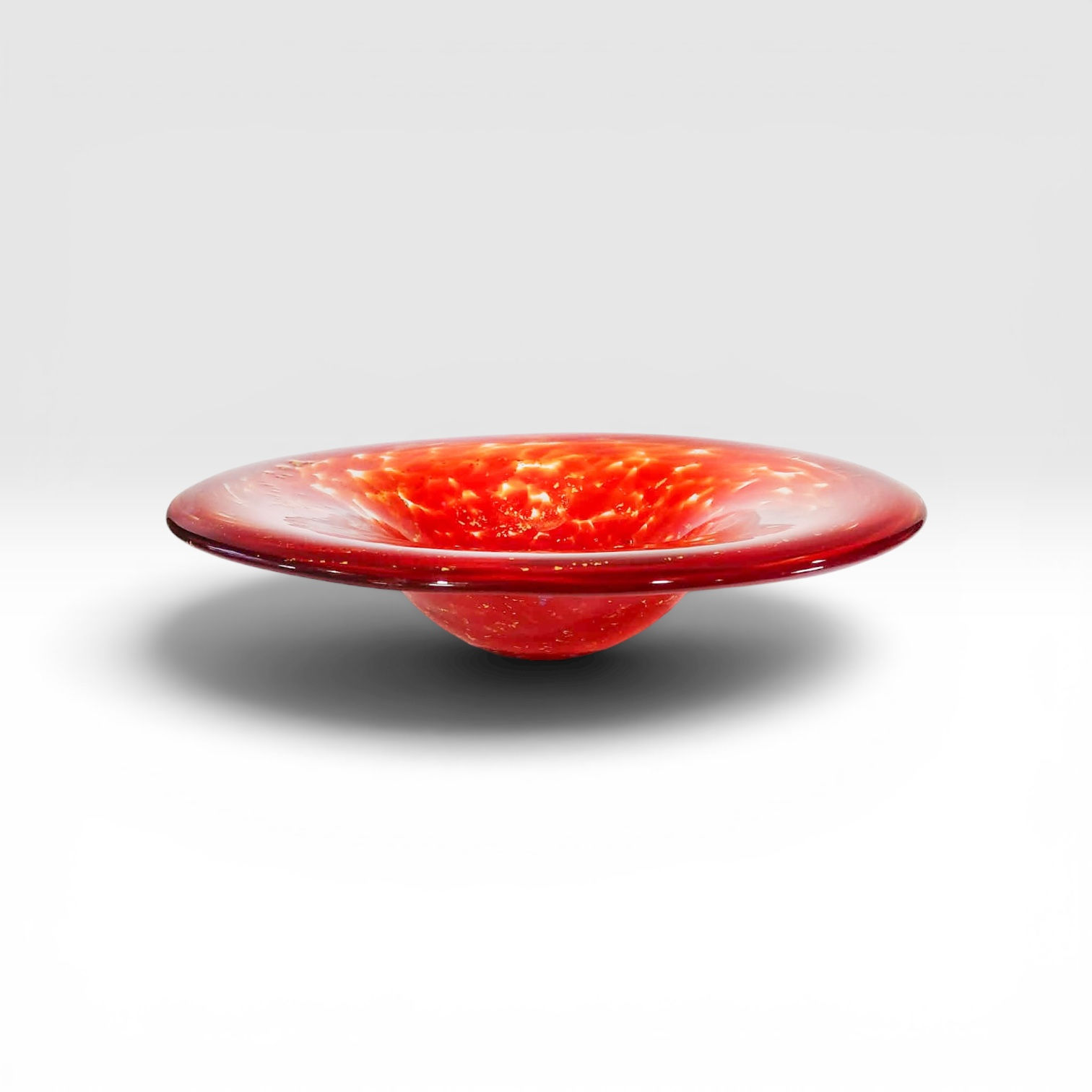 Ruby Red #3 - Hand-Blown Glass Vessel Sink