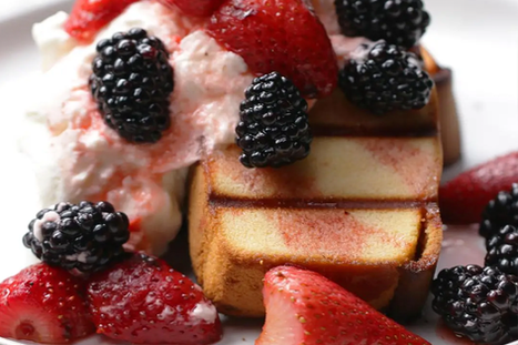 Summertime Grilled Pound Cake with Berries