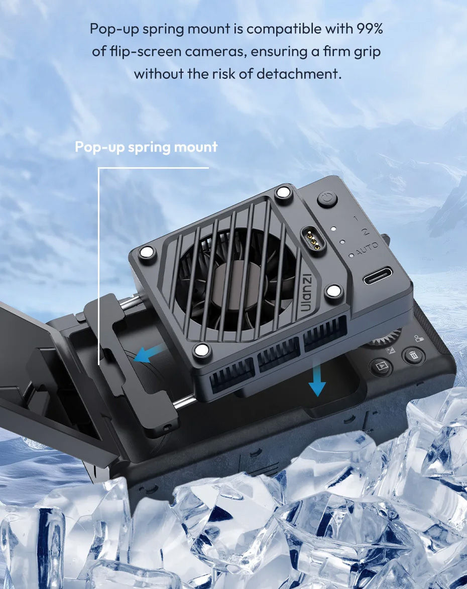 Miniatura: Ulanzi CU01 refrigerador/ventilador para câmeras