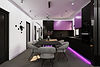 Purple and black contemporary home design and decoration