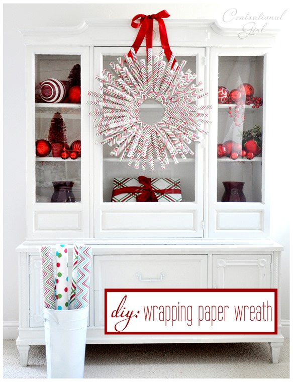 Wrapping Paper Wreath