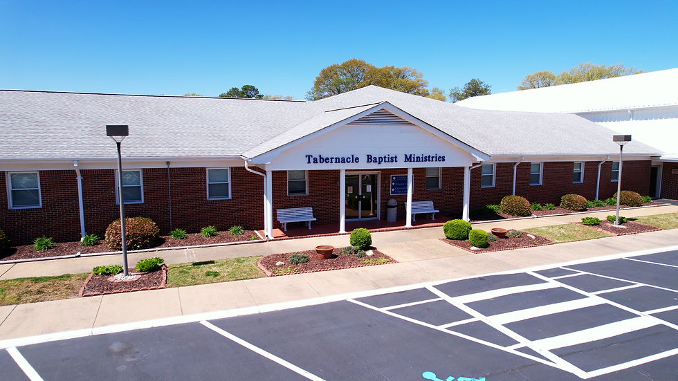 A beautiful outside image of the visitor center at Tabernacle Baptist church