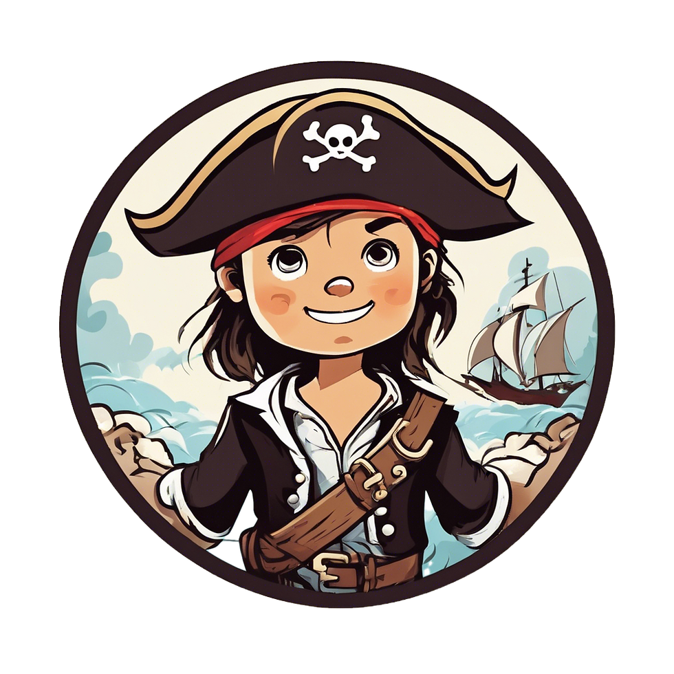 A cute animated pirate