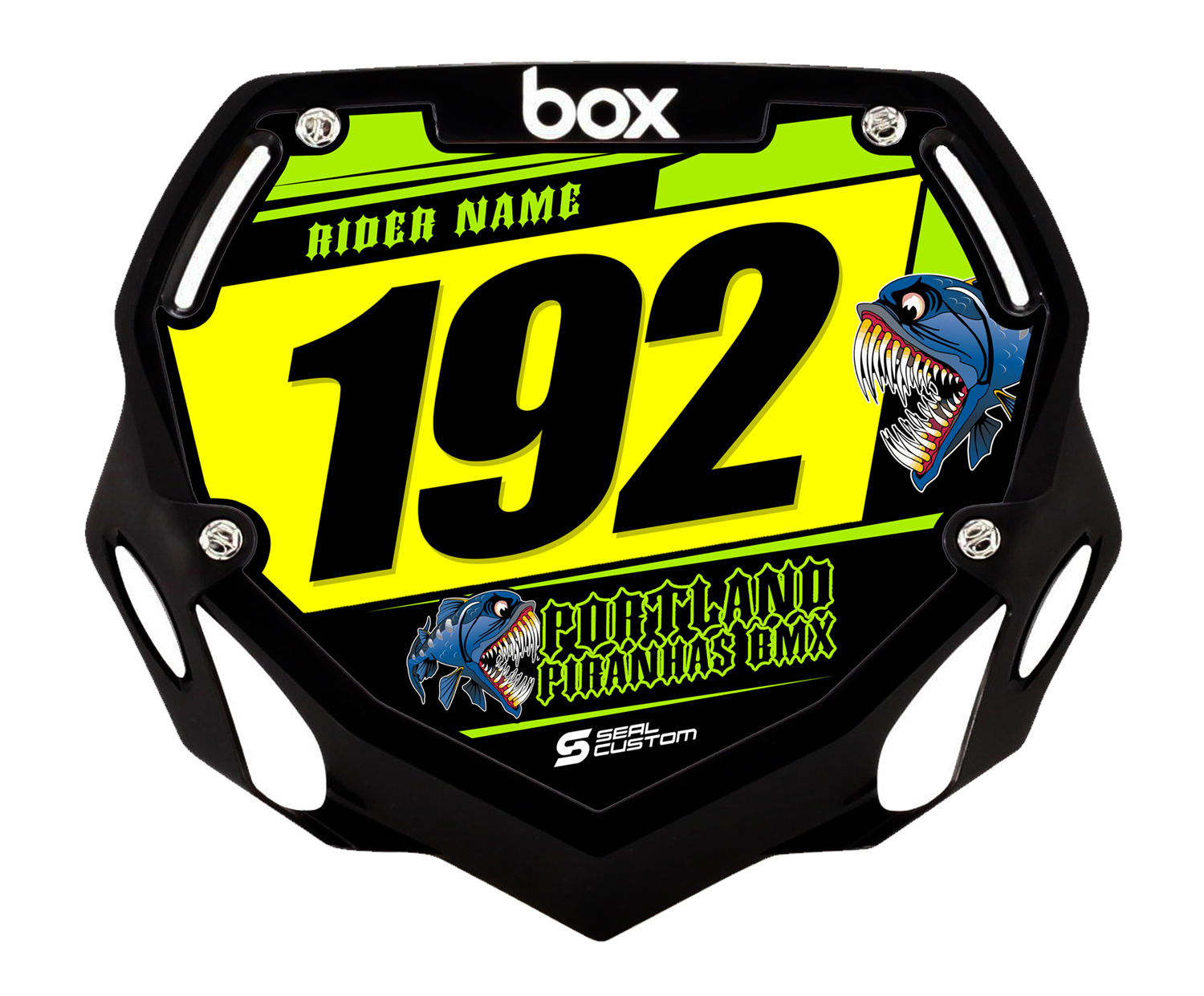 Portland Piranhas BMX (Plate and Decal) - Box Component