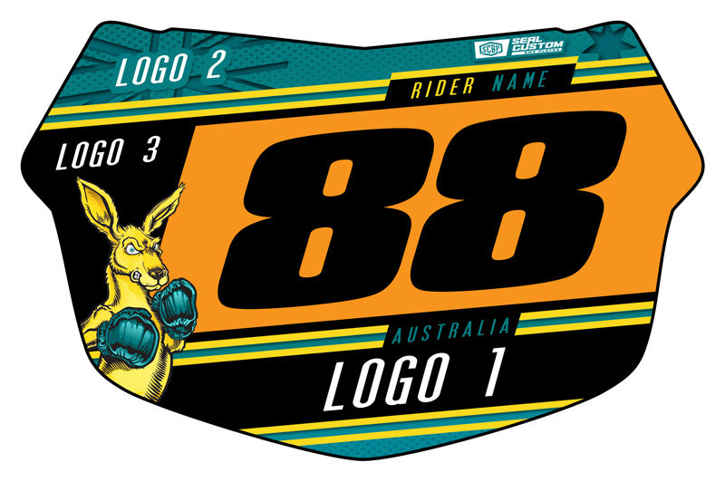 Thumbnail: Boxing Kangaroo  - Tangent Ventril3D BMX Plate Decal