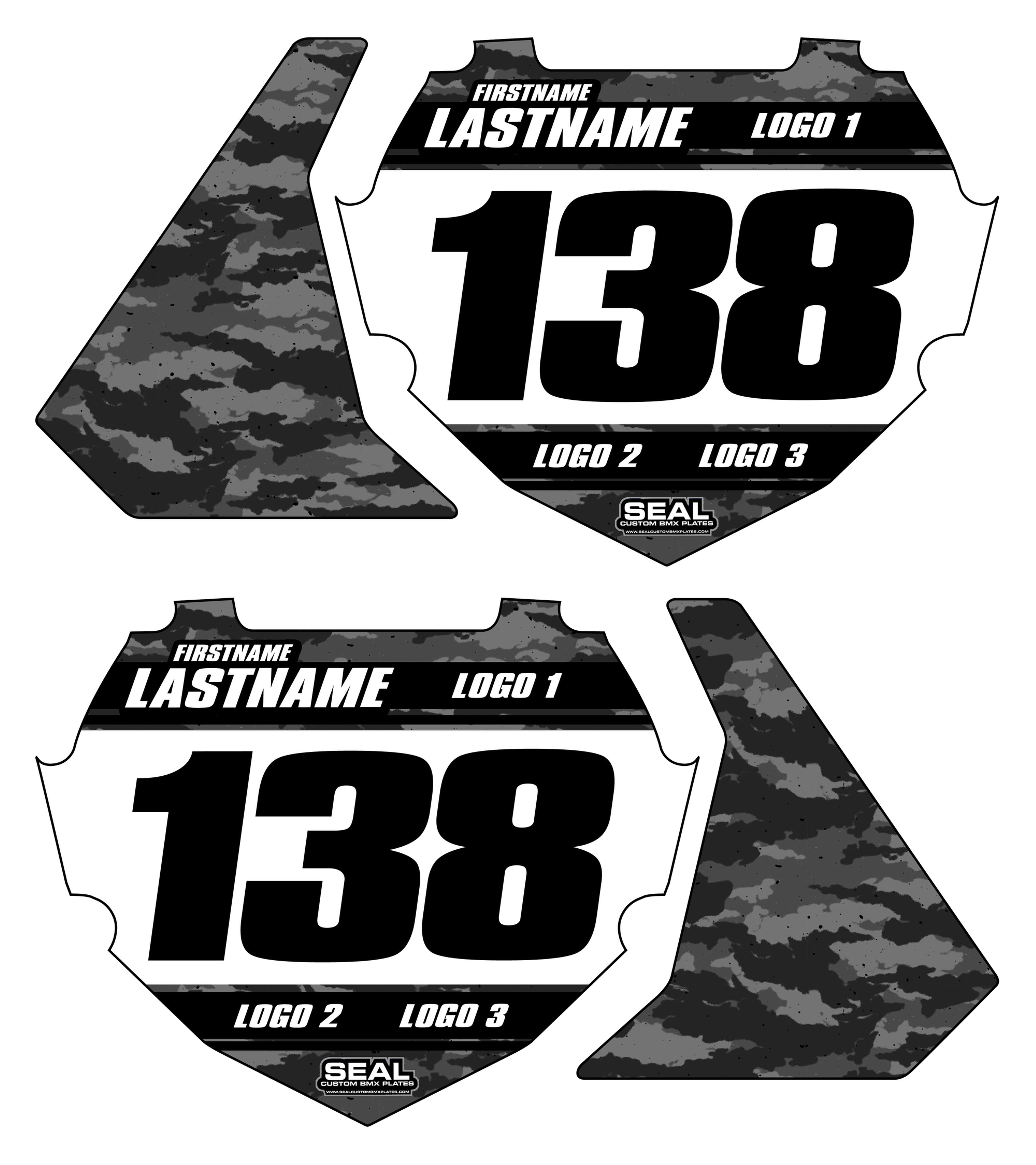 Stealth Camo 1 - Box Components Bike Stand Decals Only