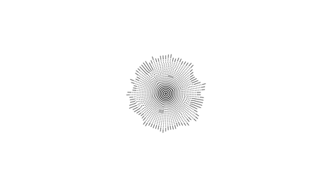 Logomark resembling tree rings or fingerprint