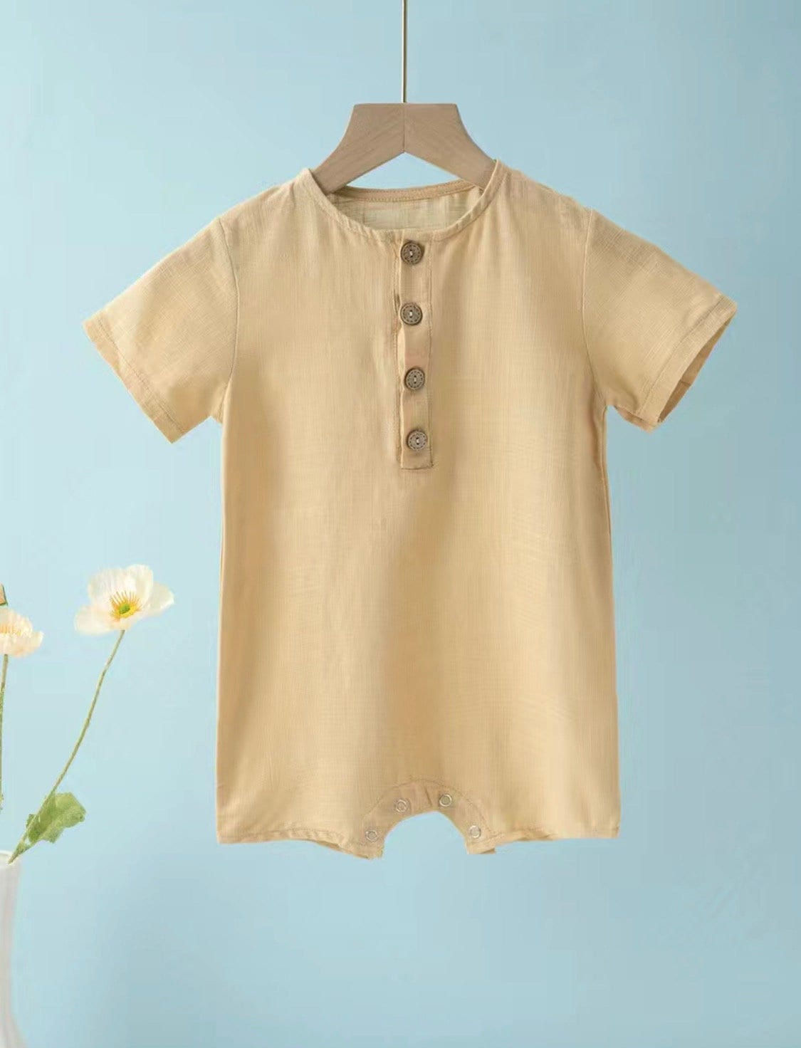 Linen Baby Romper
