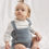 Thumbnail: HAND KNITTED BABY ROMPER - BLUE