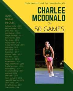 Charlee Mcdonald 50 Games