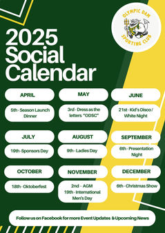 2025 SOCIAL CALENDAR