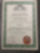 Hypnotherapy certificate for Elaineclaire