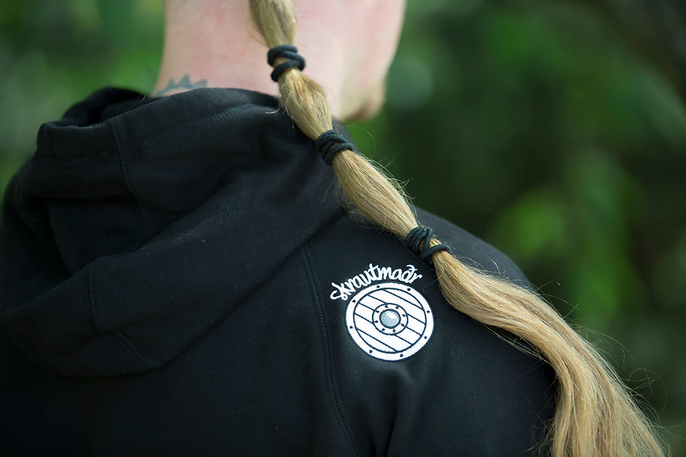 Miniaturbild: SKRAUTMADR - Hoodie bestickt schwarz