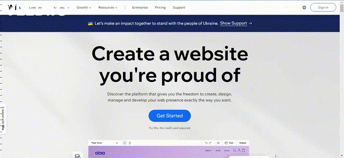 You can use Wix's drag-and-drop editor to build your website from scratch. You can customize elements on your page without knowing HTML or coding languages.