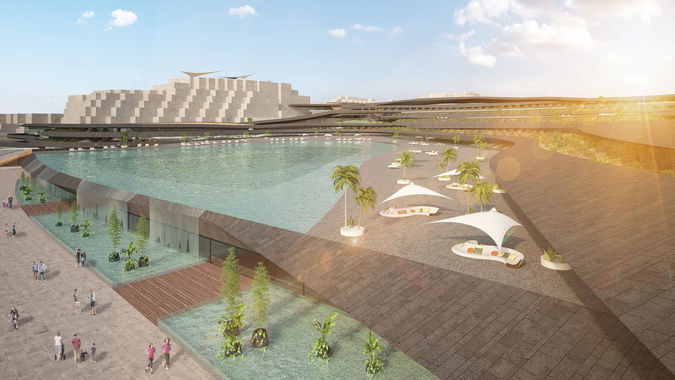 infografia fotorealista render 3D Lanzarote vacaciones