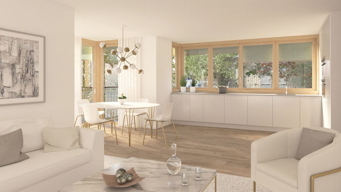 Render Zurich 3D Küche Visu