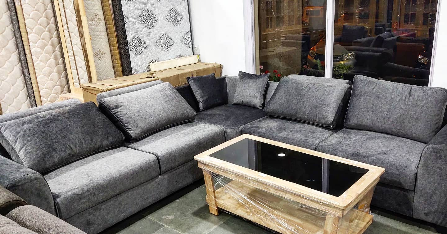 L- Shaped (Fur) Imported Sofa