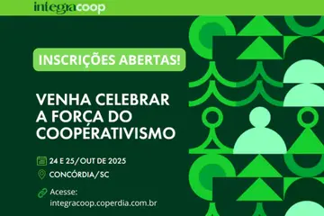 Abertas inscrições para o INTEGRACOOP 2025 em Concórdia
