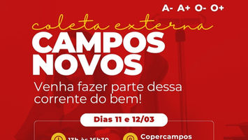 Hemosc promove coleta de sangue na Copercampos