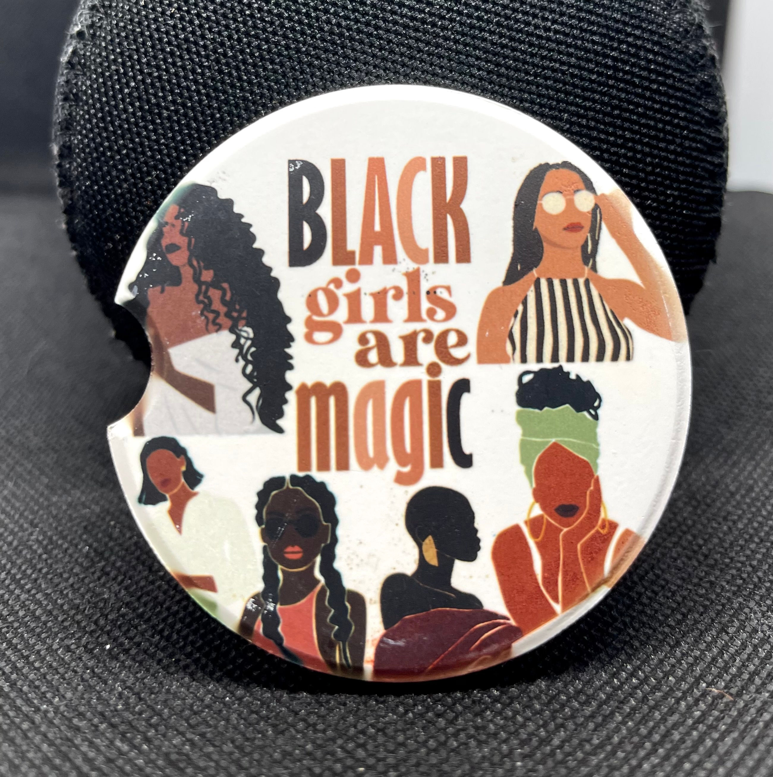 Black Girls Are Magic - Ceramic Car Coasters