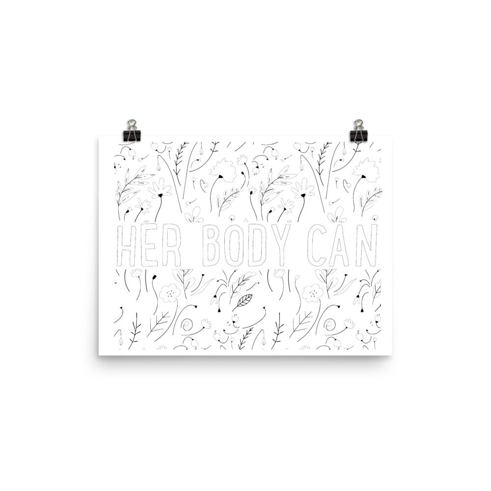 Her Body Can Coloring Poster