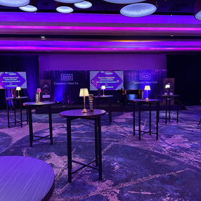 Professional pianist performing live at a corporate event in Marriott Marquis, Times Square, NYC
