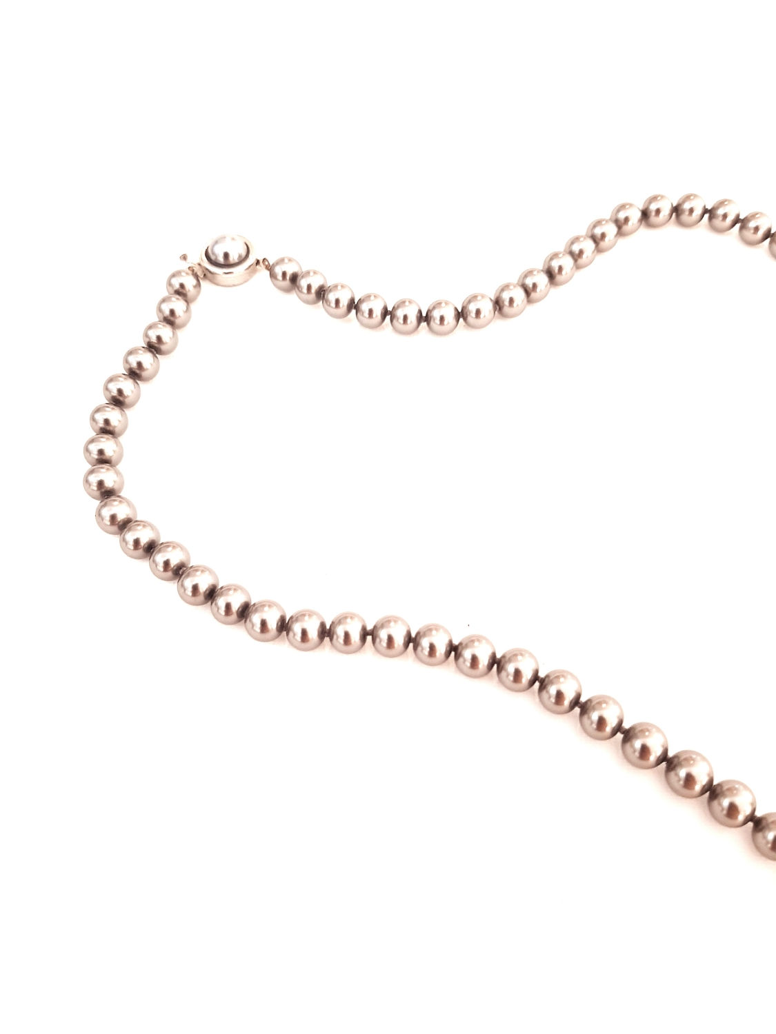 Collar perla negra Clasic Plata 1Ley