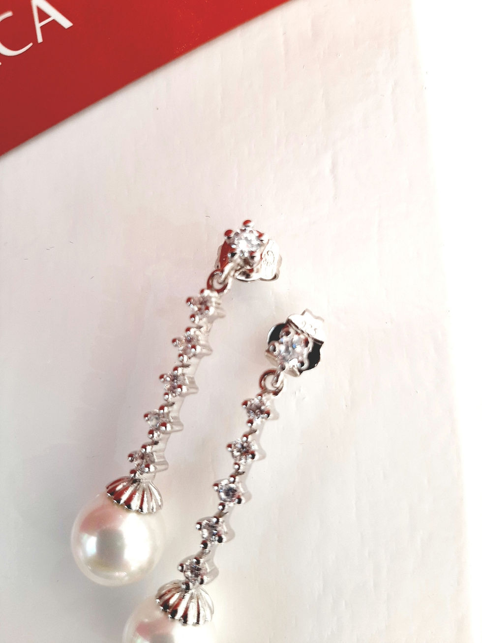 Miniatura: Pendientes largos perlas Orquidea 65511