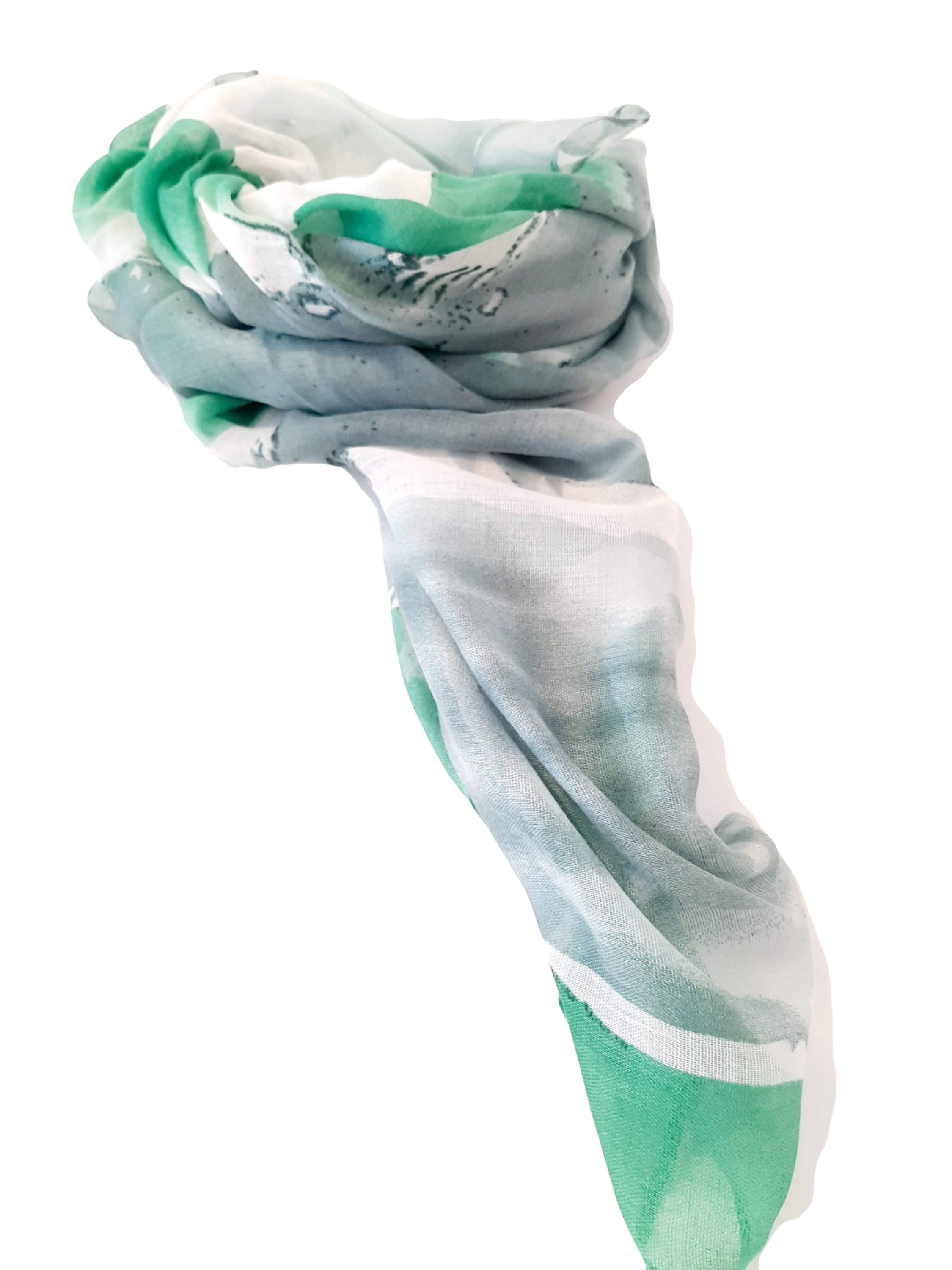 Pañuelo verde y gris