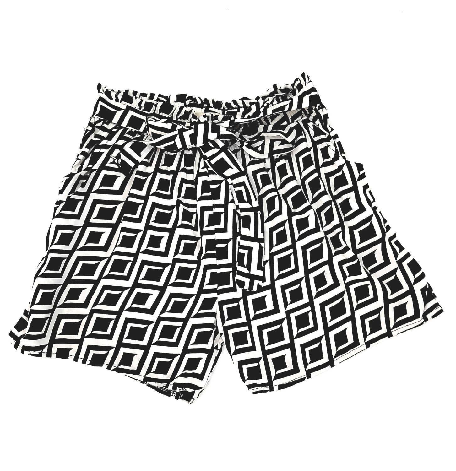 Pantalon corto blanco y negro