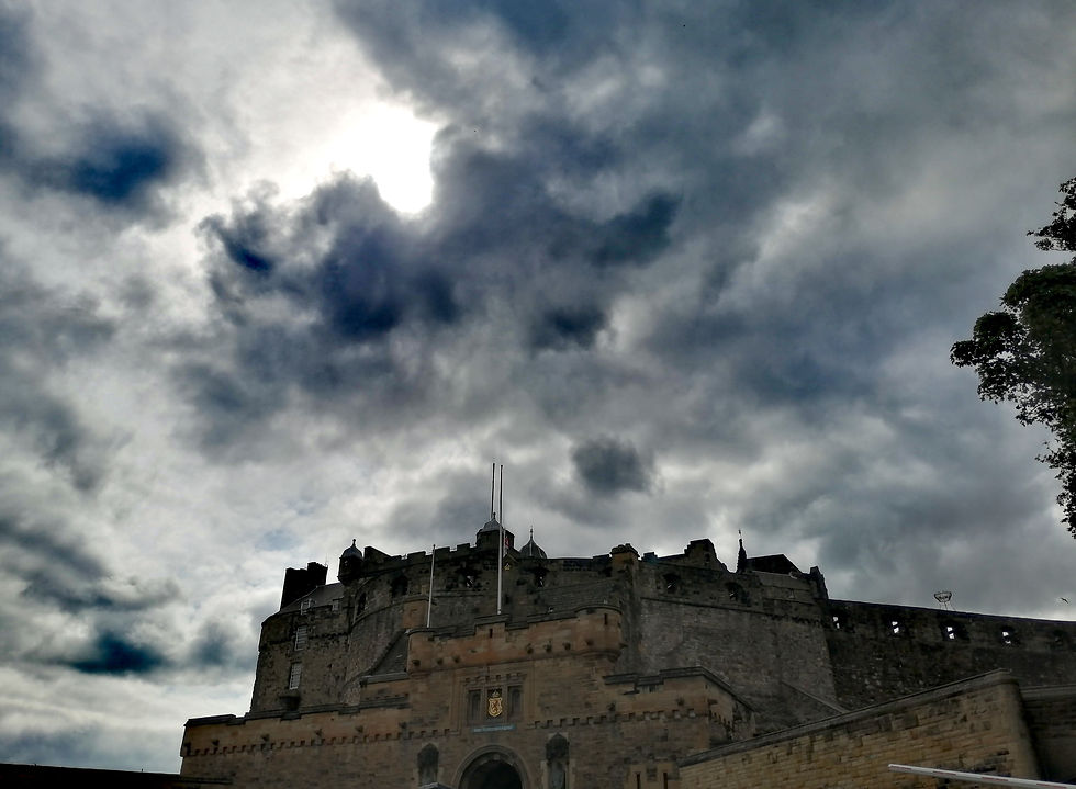 Edinburgh Castle on a cloudy day