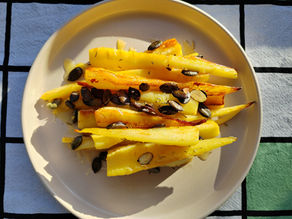 Pan-fried Parsnips with Honey & Pumpkin Seeds - Easy Recipe