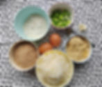ingredients for Swede and Hummus Fritters