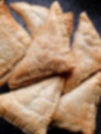 vegan jam turnovers close-up