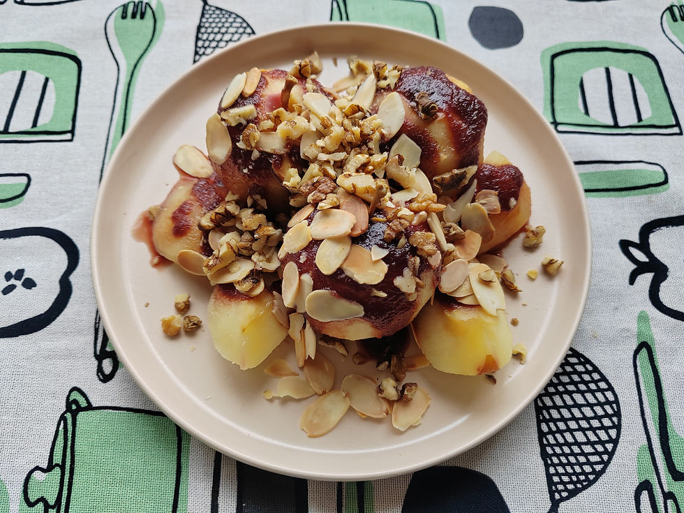 Poached Apples with Cinnamon Apple Sauce - Easy Recipe