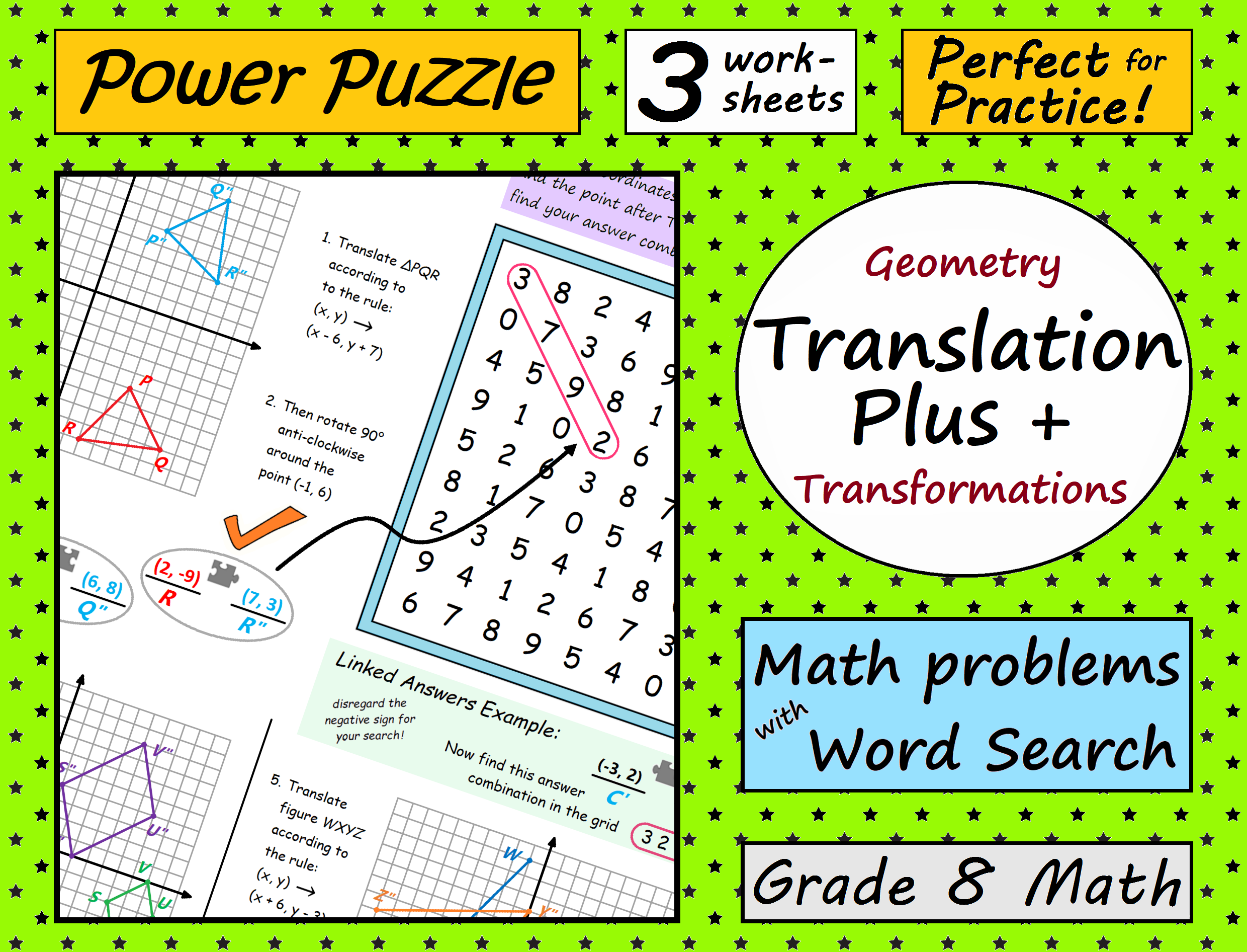 Translation Plus - Graphing, Math (Grade 8)