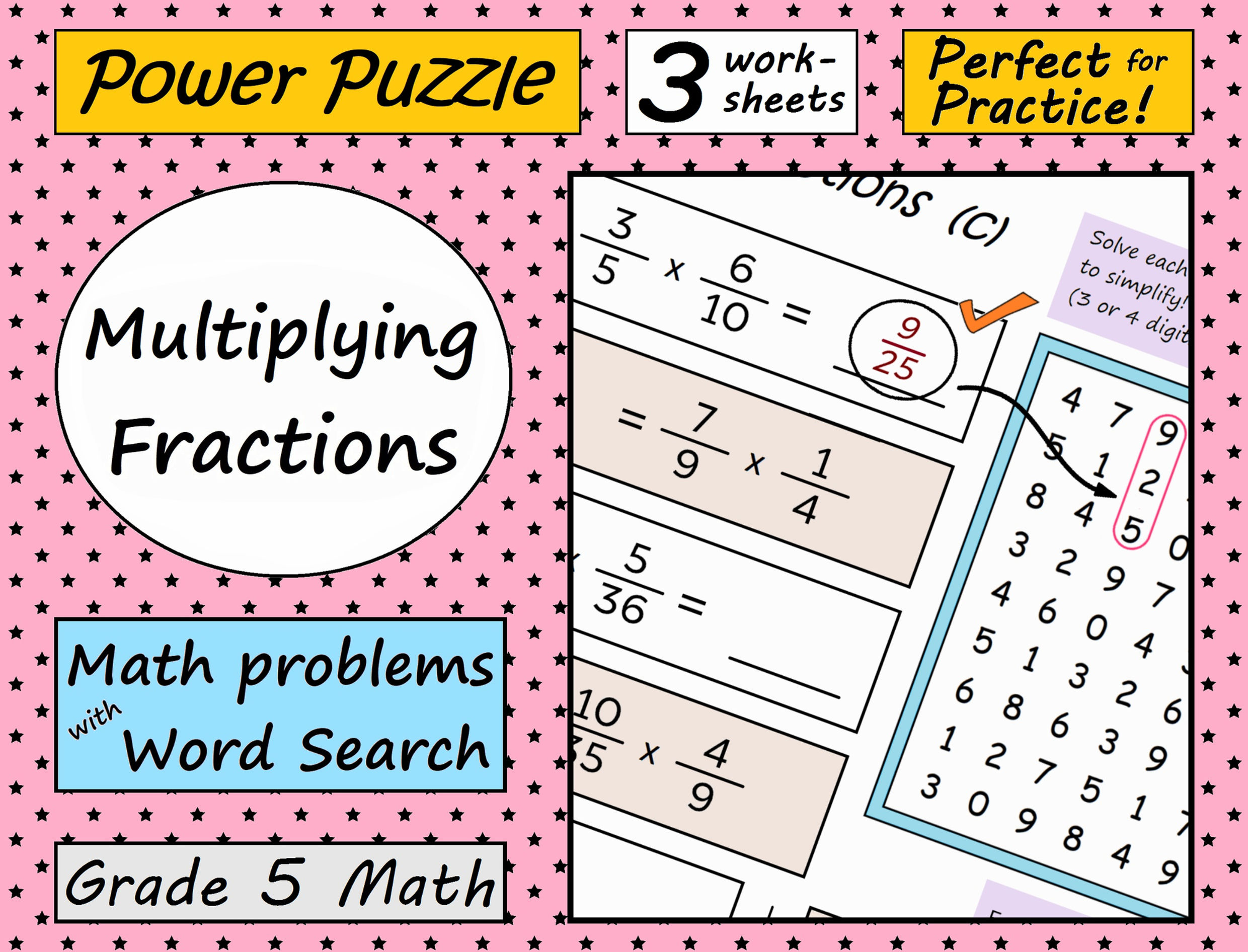 Multiplying Fractions, Math (Grade 5)