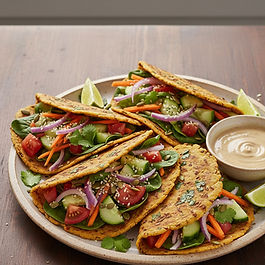 Crispy, aromatic lentil wraps with Indian spices—gluten-free, plant-based, and packed with 24g protein per wrap.