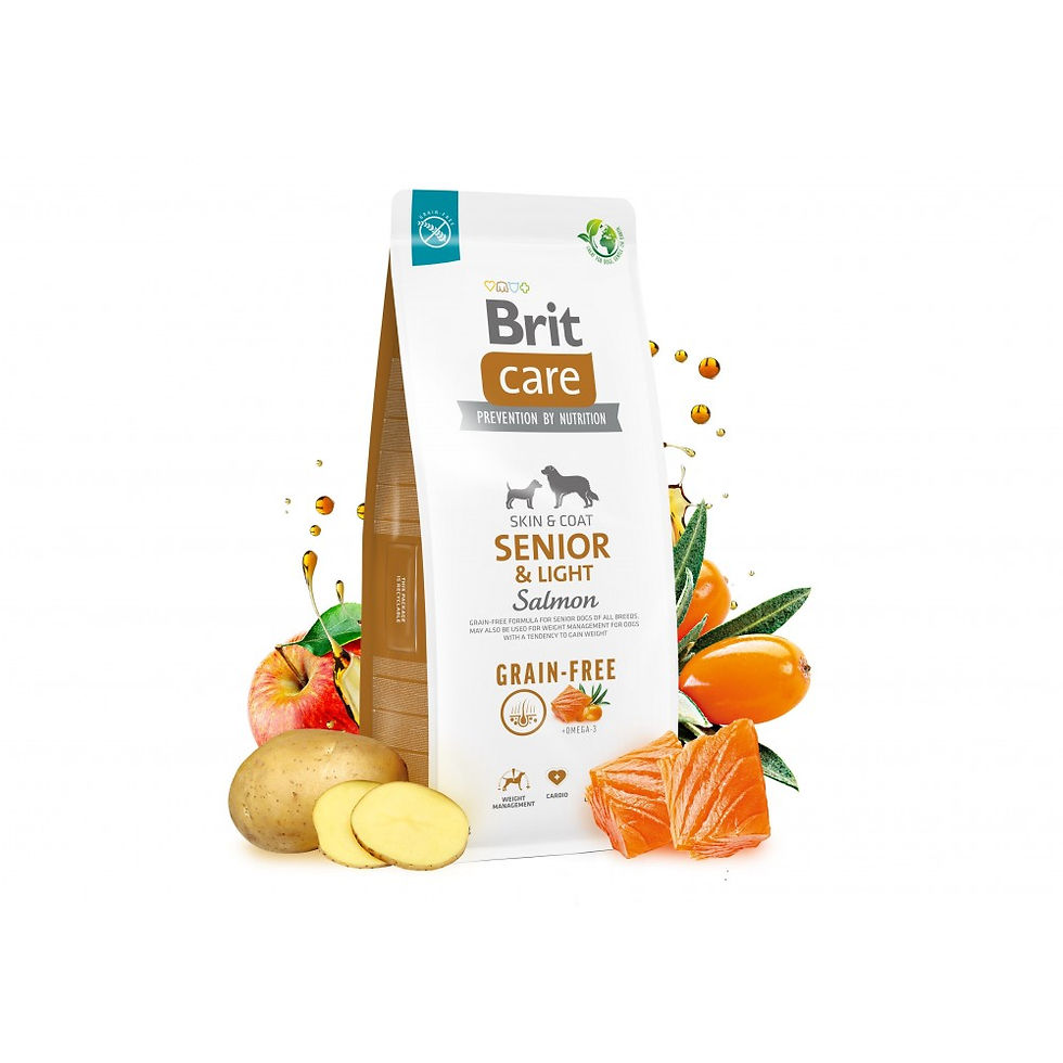 Прев'ю: Сухий корм Brit Care Dog Grain-free Senior & Light для старіючих собак 3кг